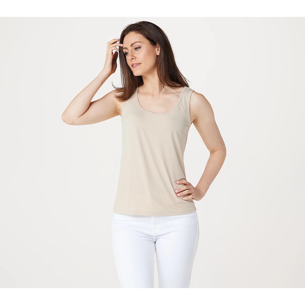 Linea by Louis Dell'Olio Knit Tank Tank, Beige, Small‎